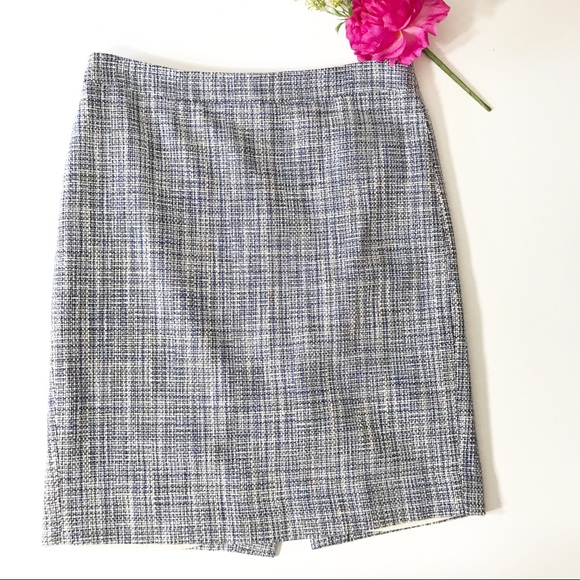 J. Crew Dresses & Skirts - J Crew Blue Tweed no2 pencil skirt